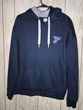 Antigua St. Louis Blues Victory Pullover Hoodie Navy Blue Size L